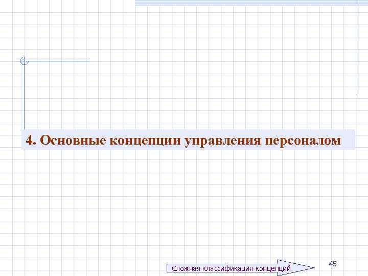 4. Основные концепции управления персоналом Сложная классификация концепций 45 