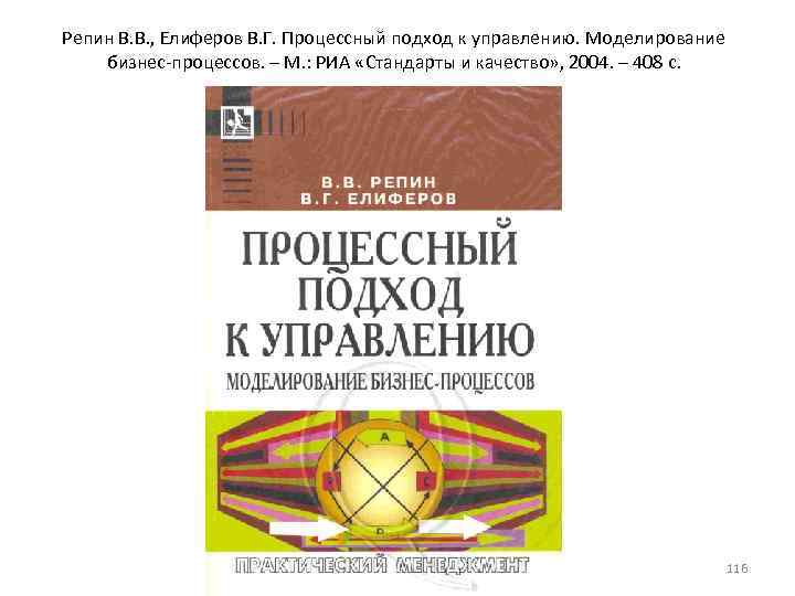 Репин В. В. , Елиферов В. Г. Процессный подход к управлению. Моделирование бизнес-процессов. –