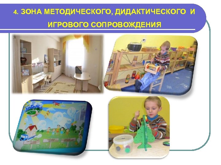 4. ЗОНА МЕТОДИЧЕСКОГО, ДИДАКТИЧЕСКОГО ИГРОВОГО СОПРОВОЖДЕНИЯ И 