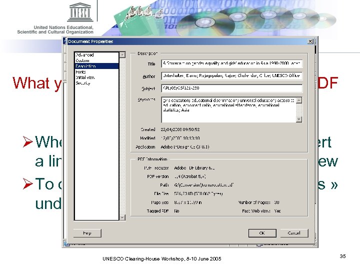 What you have to know before sending a PDF Ø When you send a