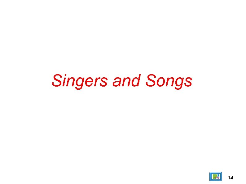 Singers and Songs 14 