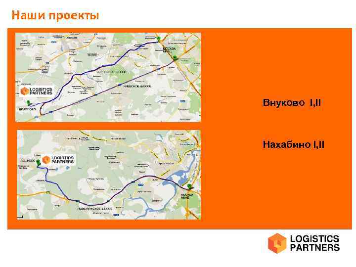 Наши проекты Внуково I, II Нахабино I, II 