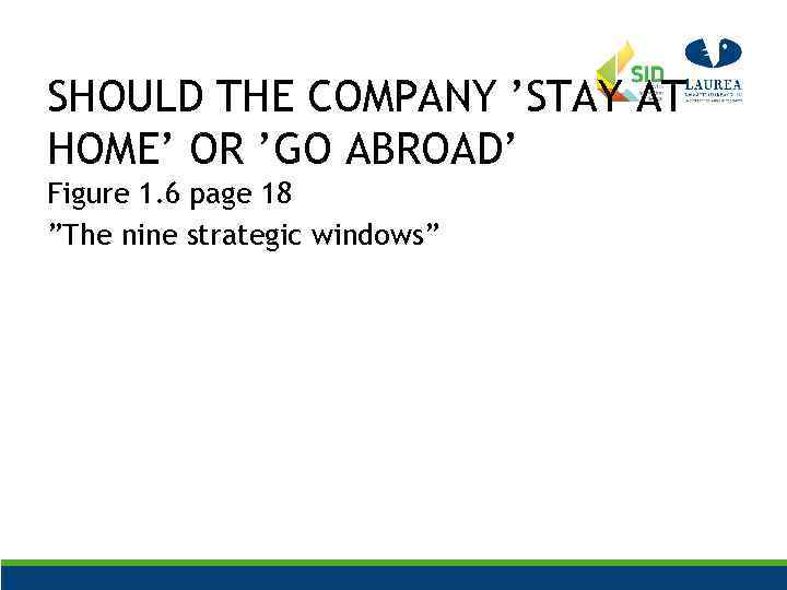 SHOULD THE COMPANY ’STAY AT HOME’ OR ’GO ABROAD’ Figure 1. 6 page 18