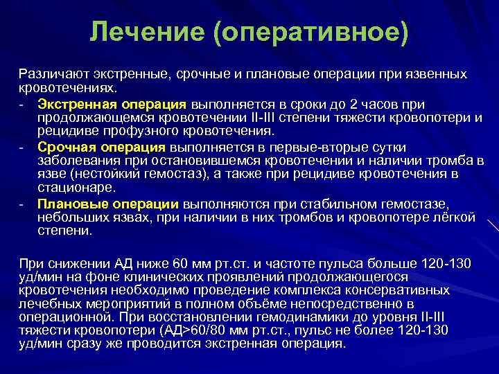 Подготовка пациента к плановой и экстренной операции