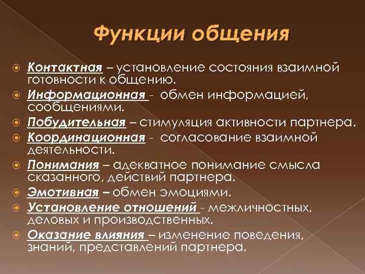 У Какого Стиля Основная Функция Общение