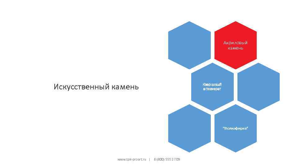 Акриловый камень Искусственный камень Кварцовый агломерат “Полиэфирка” www. tpk-proart. ru | 8 (800) 555