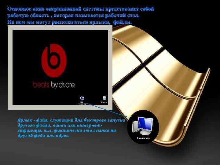 Ярлык - файл, служащий для быстрого запуска другого файла, папки или интернетстраницы, т. е.