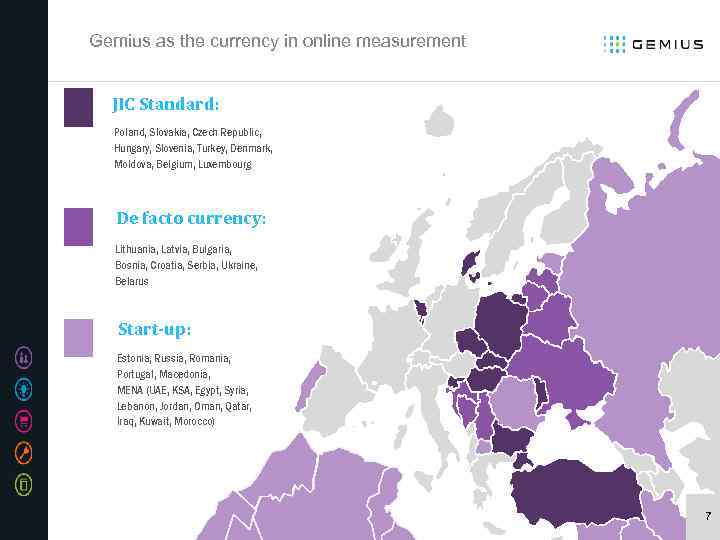 Gemius as the currency in online measurement JIC Standard: Poland, Slovakia, Czech Republic, Hungary,