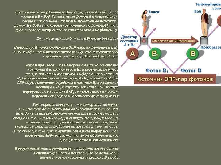 Пусть у нас есть удаленные друг от друга наблюдатели A – Алиса и B