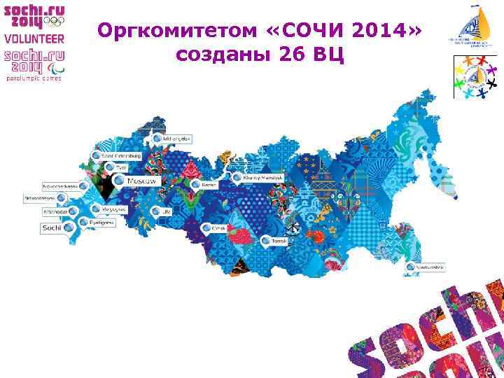 Оргкомитетом «СОЧИ 2014» созданы 26 ВЦ 