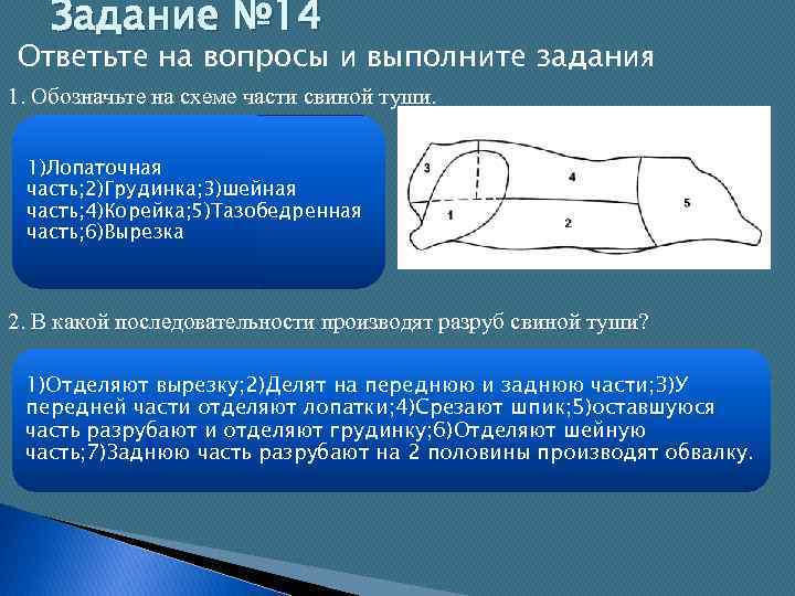 Задание № 14 Ответьте на вопросы и выполните задания 1. Обозначьте на схеме части