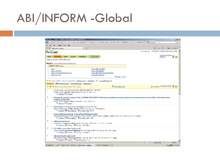 ABI/INFORM -Global 