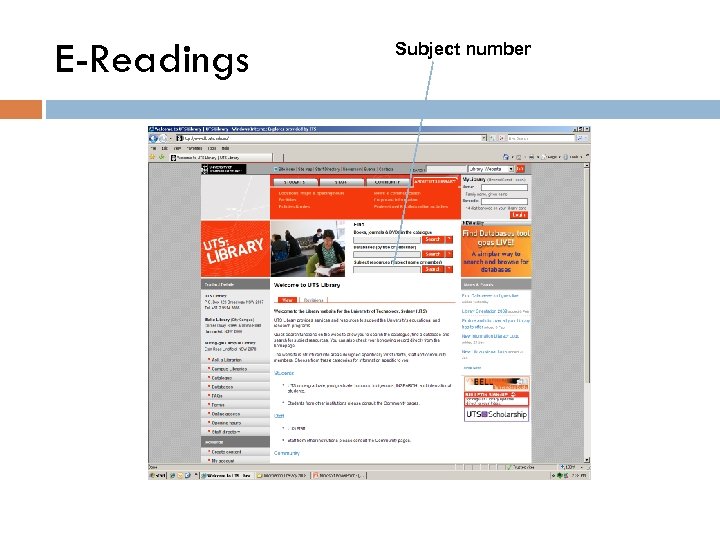 E-Readings Subject number 