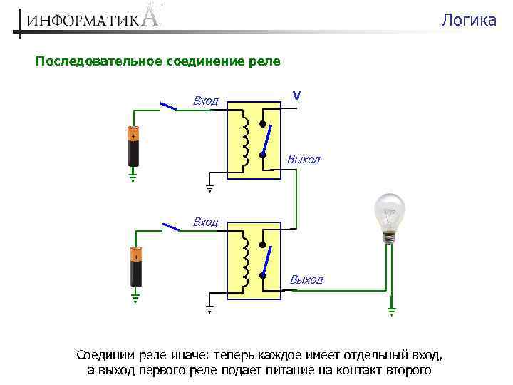 Логика на реле схемы