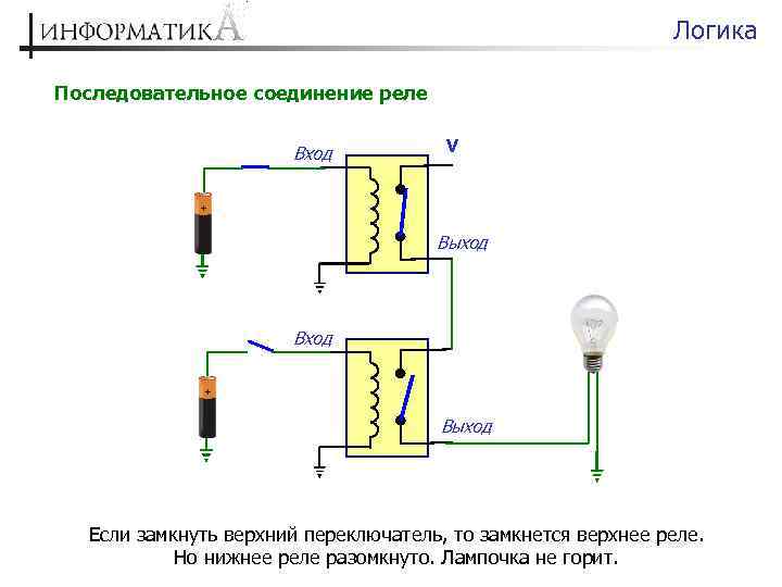 Подключение катушки реле