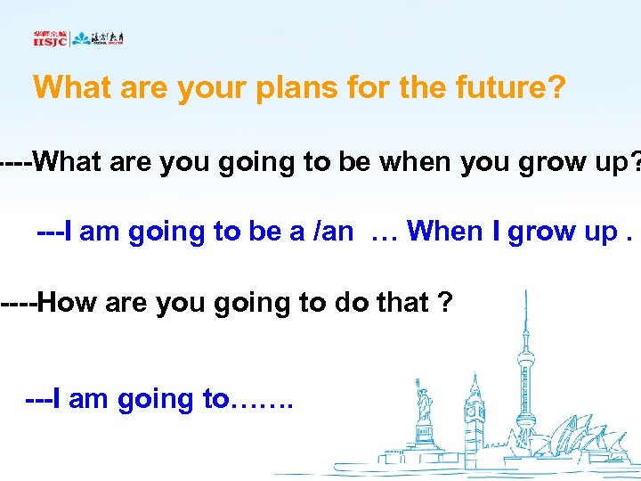 What are your plans for the future? ----What are you going to be when