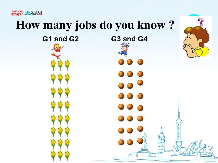 How many jobs do you know ? G 1 and G 2 G 3