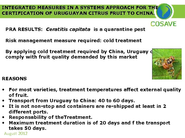 INTEGRATED MEASURES IN A SYSTEMS APPROACH FOR THE CERTIFICATION OF URUGUAYAN CITRUS FRUIT TO