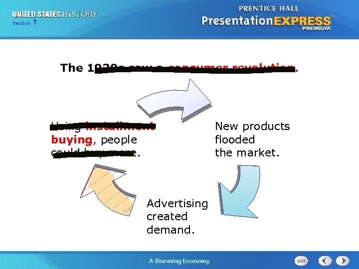 125 Section Chapter Section 1 The 1920 s saw a consumer revolution. Using installment