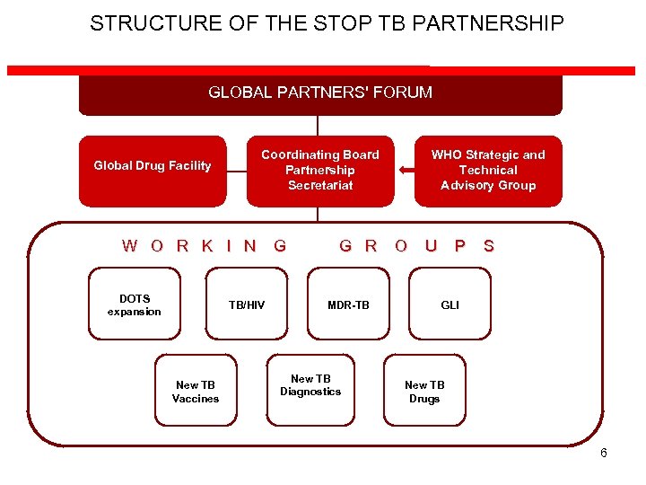 STRUCTURE OF THE STOP TB PARTNERSHIP GLOBAL PARTNERS' FORUM Coordinating Board Partnership Secretariat Global