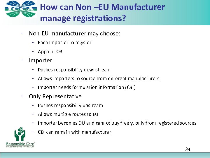 How can Non –EU Manufacturer manage registrations? - - Non-EU manufacturer may choose: -