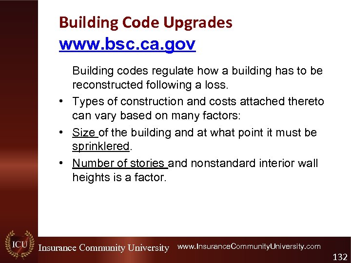 Building Code Upgrades www. bsc. ca. gov Building codes regulate how a building has