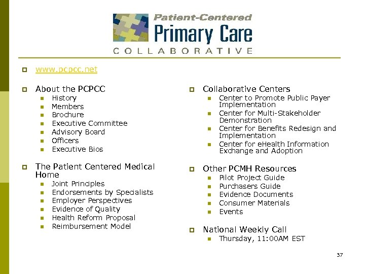 p www. pcpcc. net p About the PCPCC n n n n p History