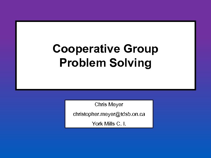 cooperative group problem solving in physics