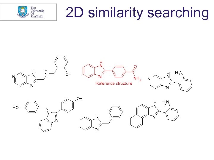 2 D similarity searching H N N H N OH N Reference structure N