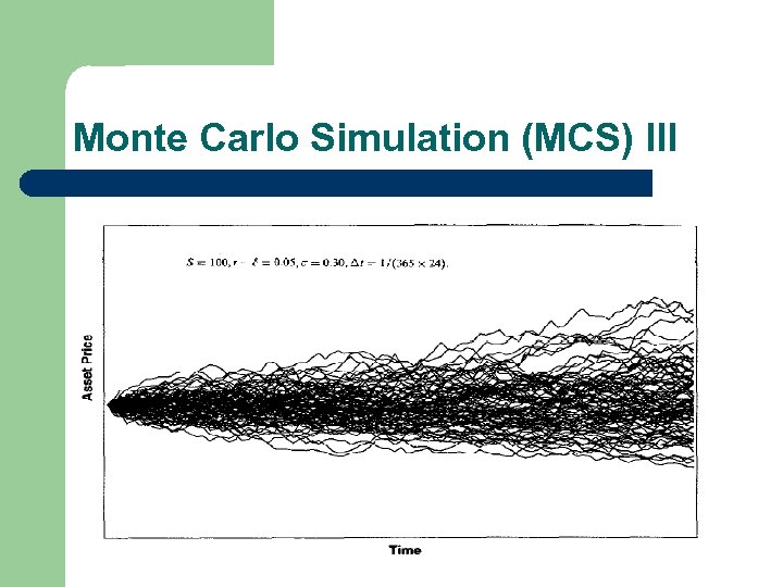 Monte Carlo Simulation (MCS) III 