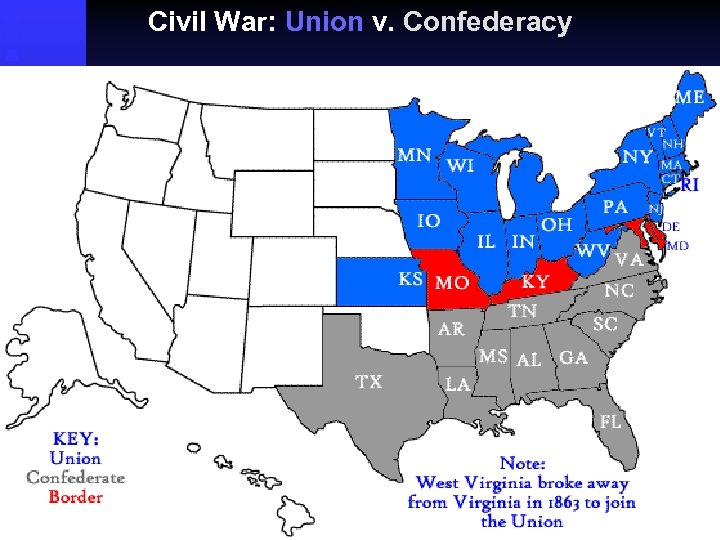 Civil War: Union v. Confederacy 