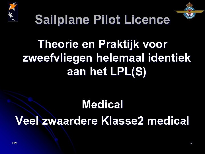 Sailplane Pilot Licence Theorie en Praktijk voor zweefvliegen helemaal identiek aan het LPL(S) Medical