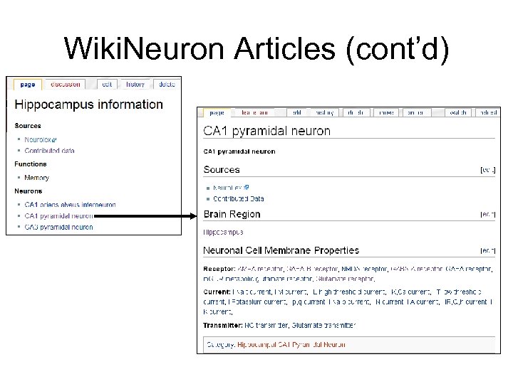Wiki. Neuron Articles (cont’d) 