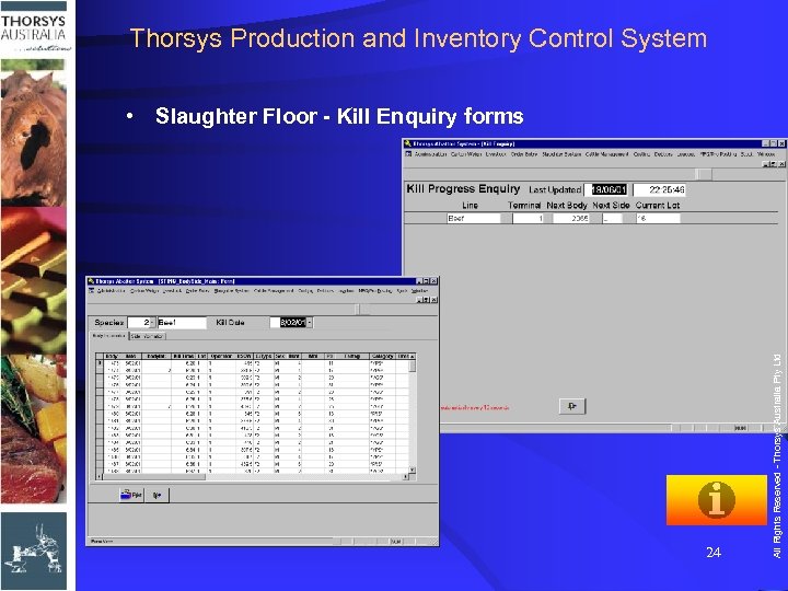 Thorsys Production and Inventory Control System 24 All Rights Reserved - Thorsys Australia Pty