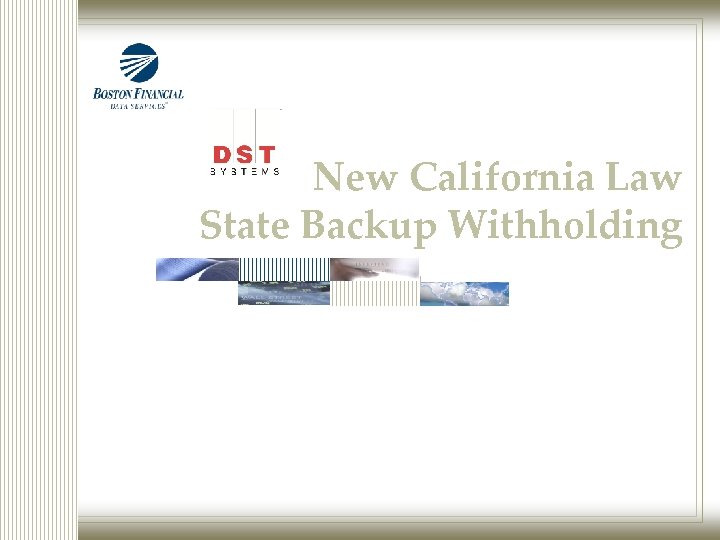 New California Law State Backup Withholding 