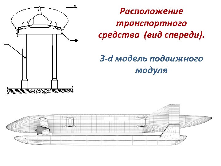 5 2 Расположение транспортного средства (вид спереди). 3 -d модель подвижного модуля 