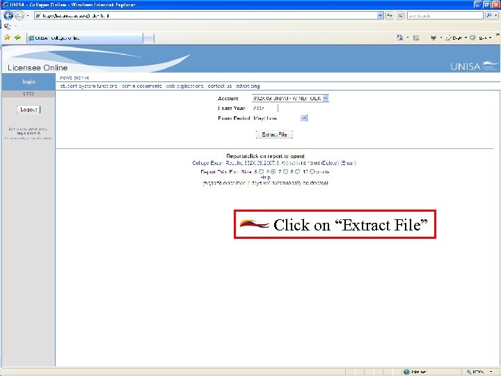  Click on “Extract File” 
