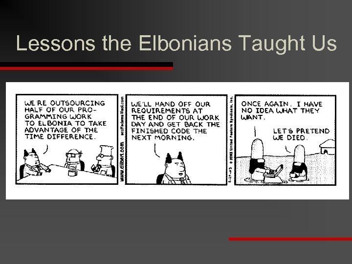 Lessons the Elbonians Taught Us 