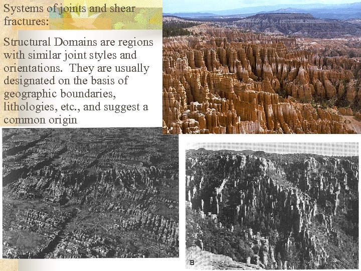 Systems of joints and shear fractures: Structural Domains are regions with similar joint styles