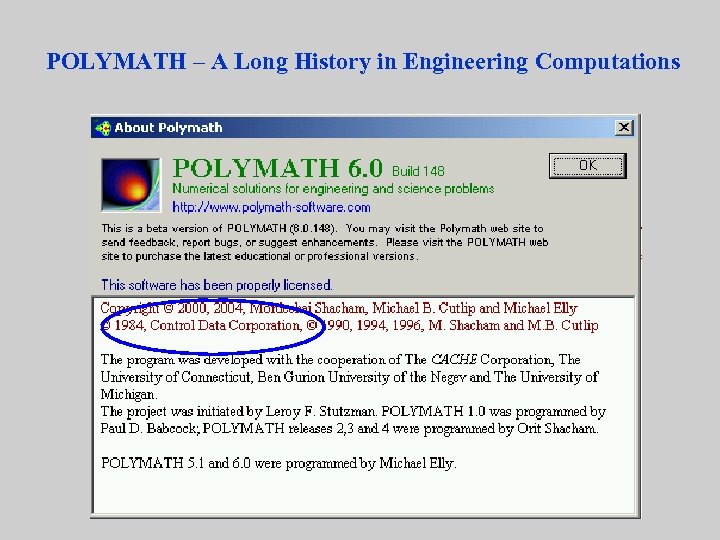 POLYMATH – A Long History in Engineering Computations 