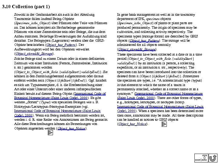 3. 10 Collection (part 1) Sowohl in der Genbankarbeit als auch in der Abteilung