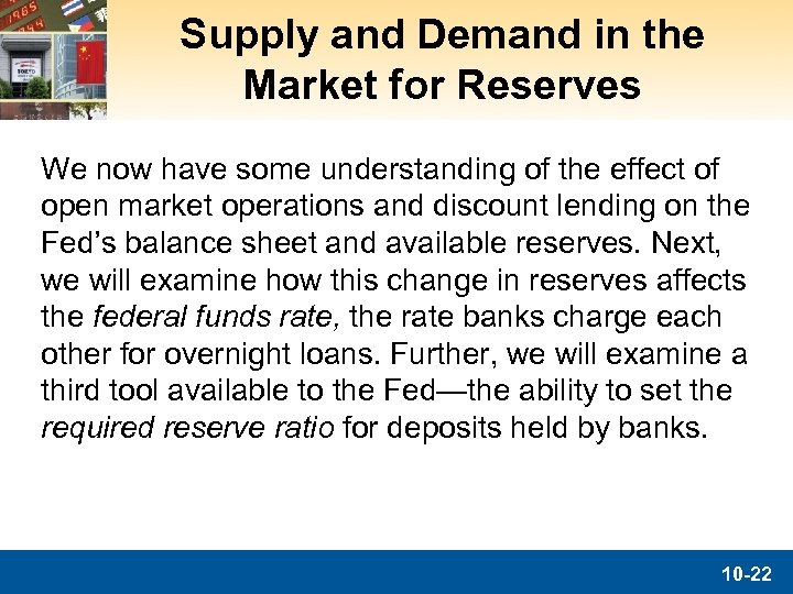 Supply and Demand in the Market for Reserves We now have some understanding of