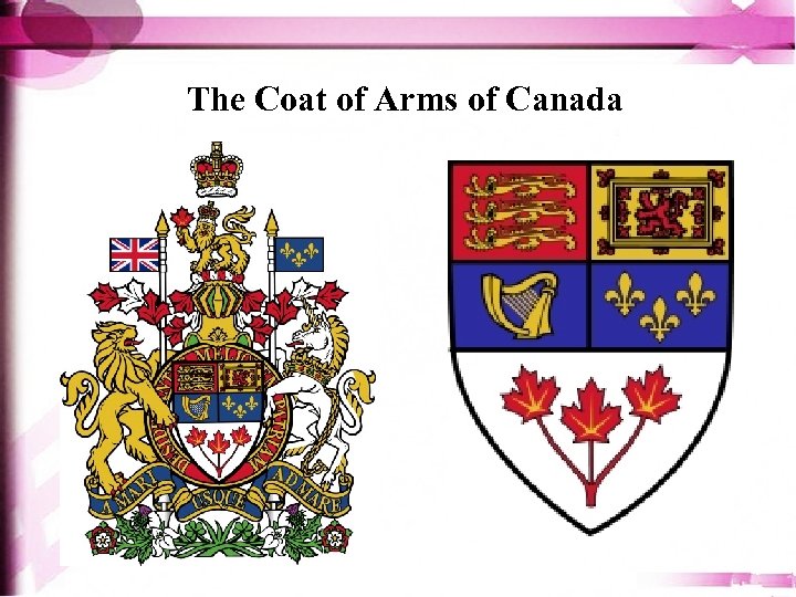 The Coat of Arms of Canada 