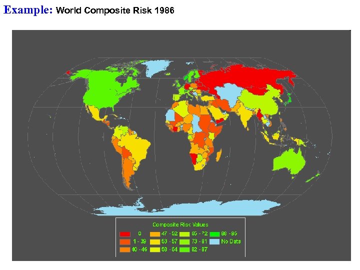 Example: World Composite Risk 1986 