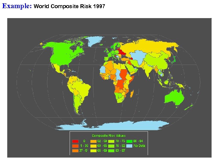Example: World Composite Risk 1997 