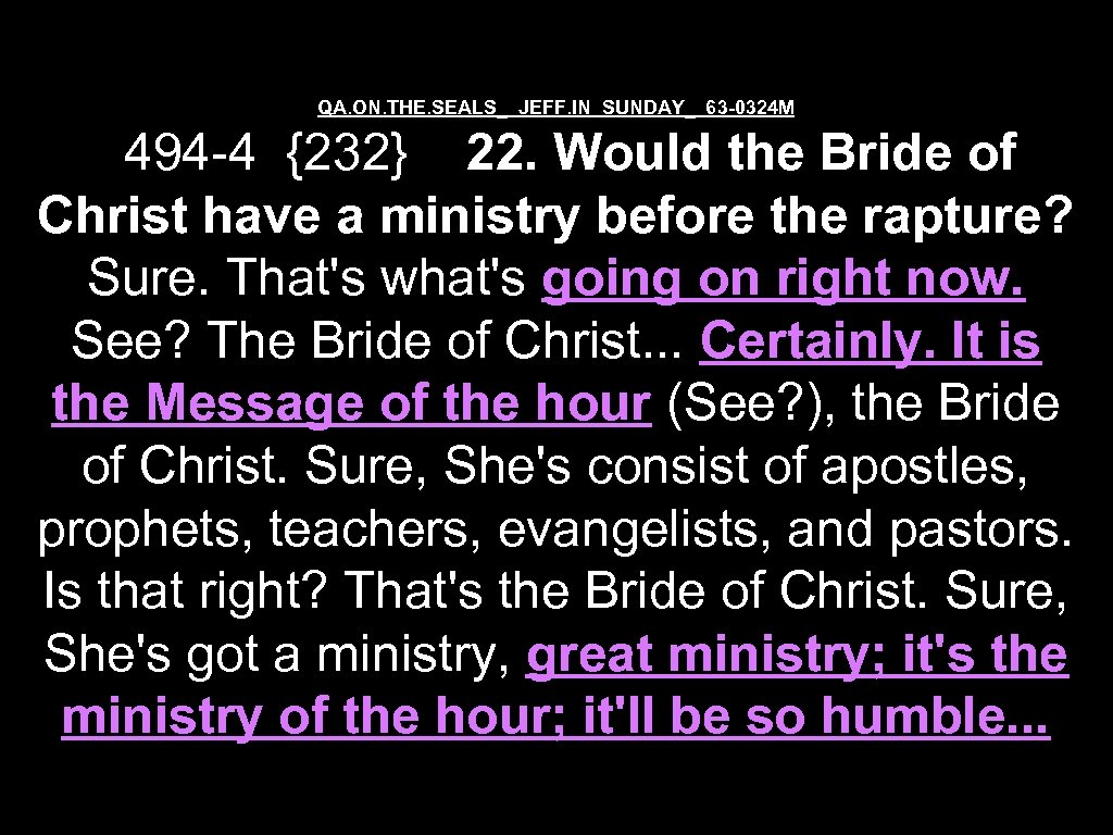 QA. ON. THE. SEALS_ JEFF. IN SUNDAY_ 63 -0324 M 494 -4 {232} 22.