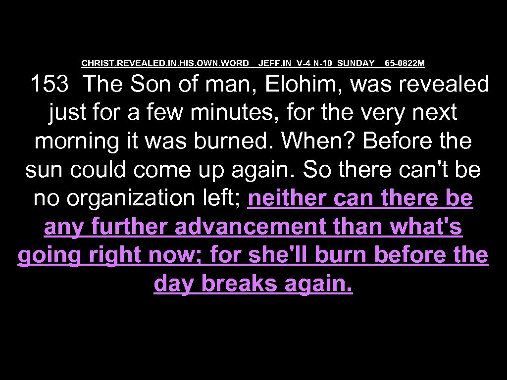 CHRIST. REVEALED. IN. HIS. OWN. WORD_ JEFF. IN V-4 N-10 SUNDAY_ 65 -0822 M