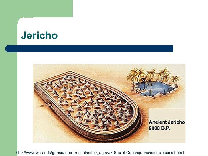 Jericho http: //www. wsu. edu/gened/learn-modules/top_agrev/7 -Social-Consequences/socialcons 1. html 