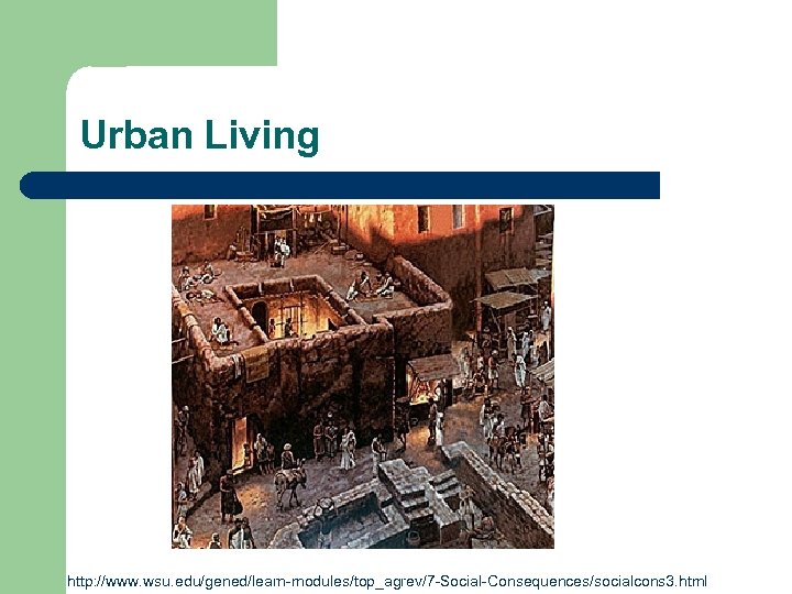 Urban Living http: //www. wsu. edu/gened/learn-modules/top_agrev/7 -Social-Consequences/socialcons 3. html 