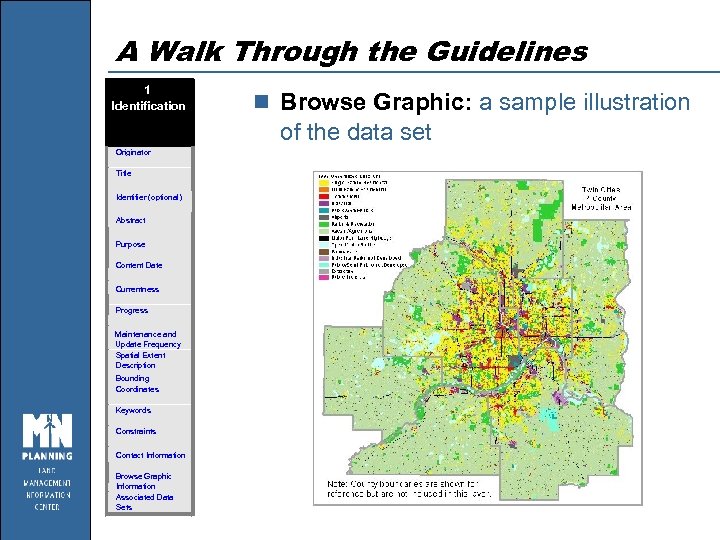 A Walk Through the Guidelines 1 Identification n Browse Graphic: a sample illustration of